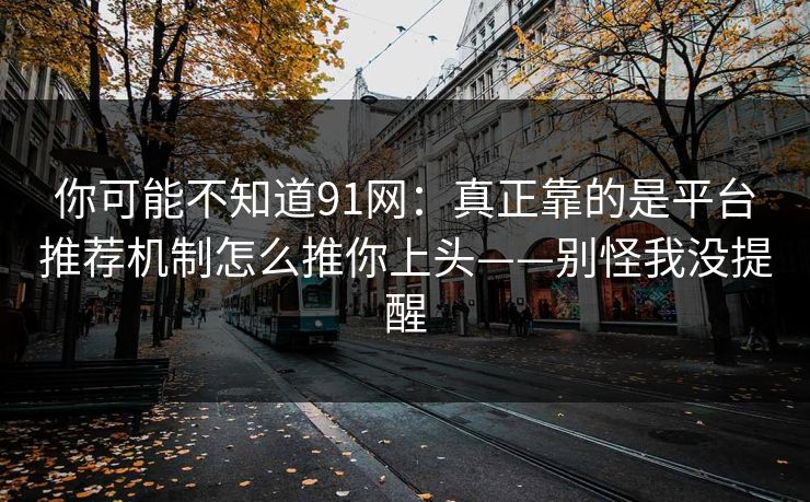 你可能不知道91网：真正靠的是平台推荐机制怎么推你上头——别怪我没提醒