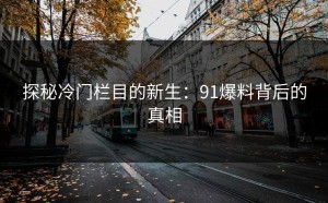 探秘冷门栏目的新生：91爆料背后的真相